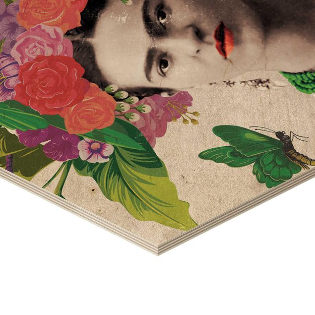 Wanddeko Praxis Frida Kahlo - Blumenportrait