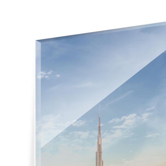 Wanddeko Skylines Dubai über den Wolken