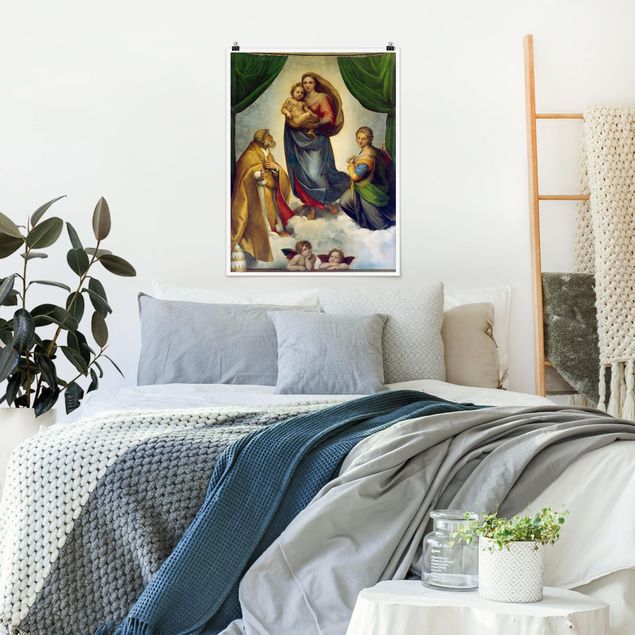 Wanddeko Wohnzimmer Raffael - Die Sixtinische Madonna