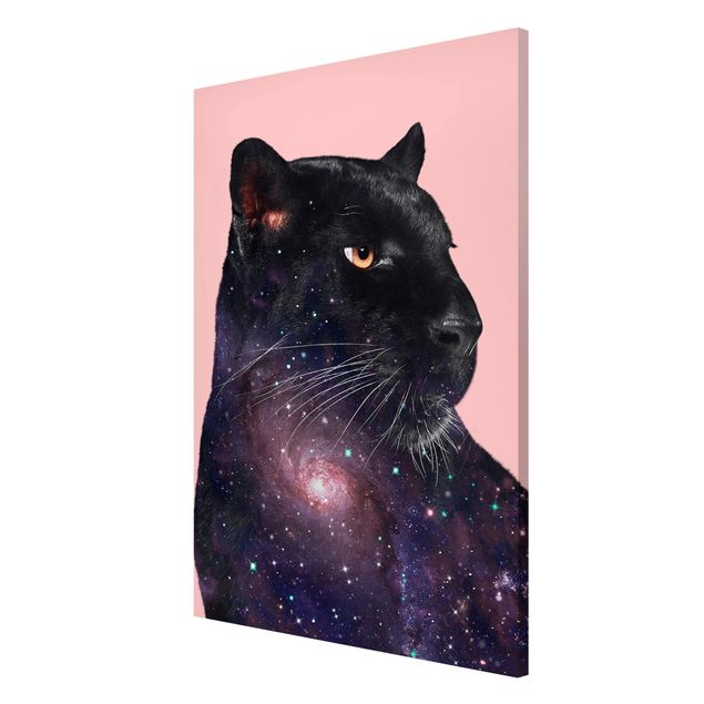 Wanddeko Esszimmer Panther mit Galaxie