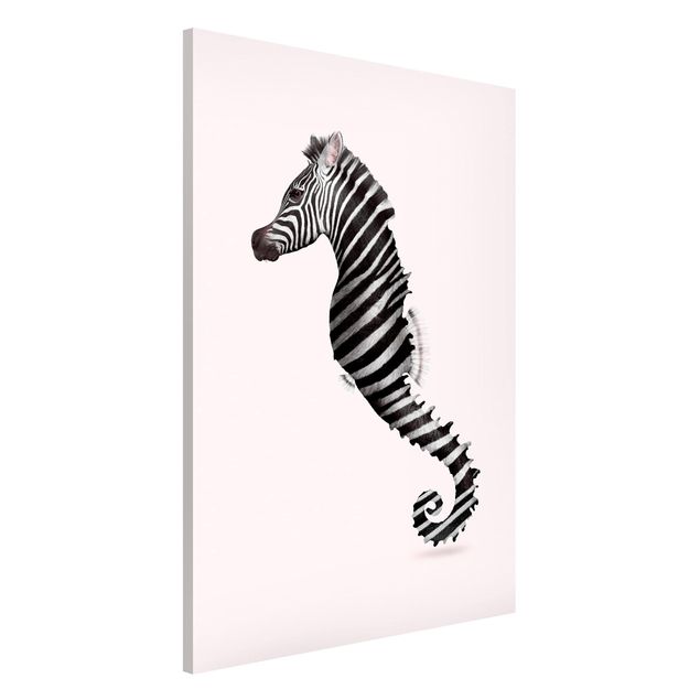 Wanddeko Flur Seepferdchen mit Zebrastreifen