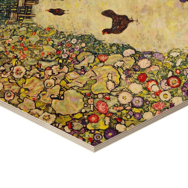 Kunststile Gustav Klimt - Gartenweg mit Hühnern