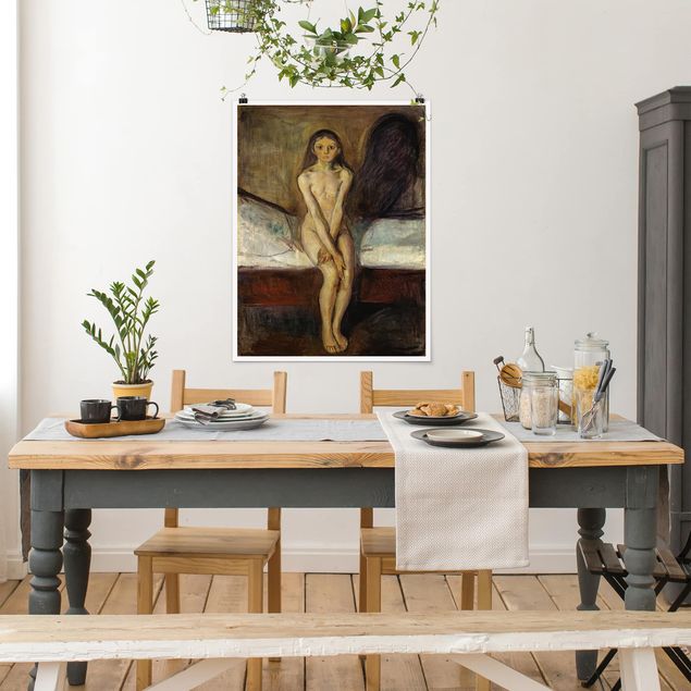Wanddeko Wohnzimmer Edvard Munch - Pubertät