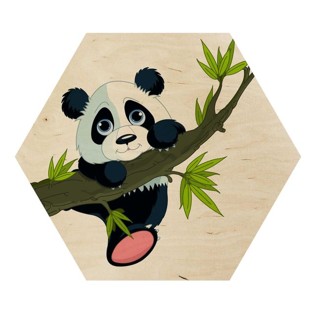 Wanddeko Jungenzimmer Kletternder Panda