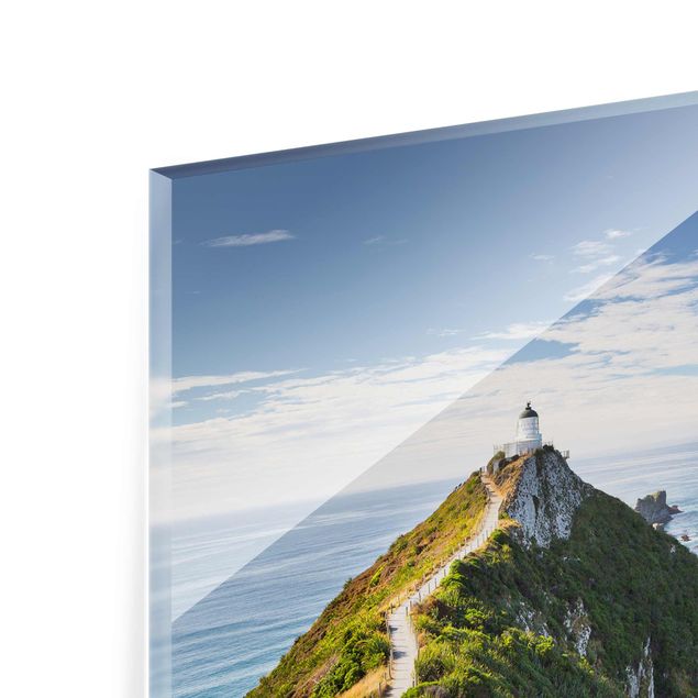 Wanddeko über Sofa Nugget Point Leuchtturm und Meer Neuseeland
