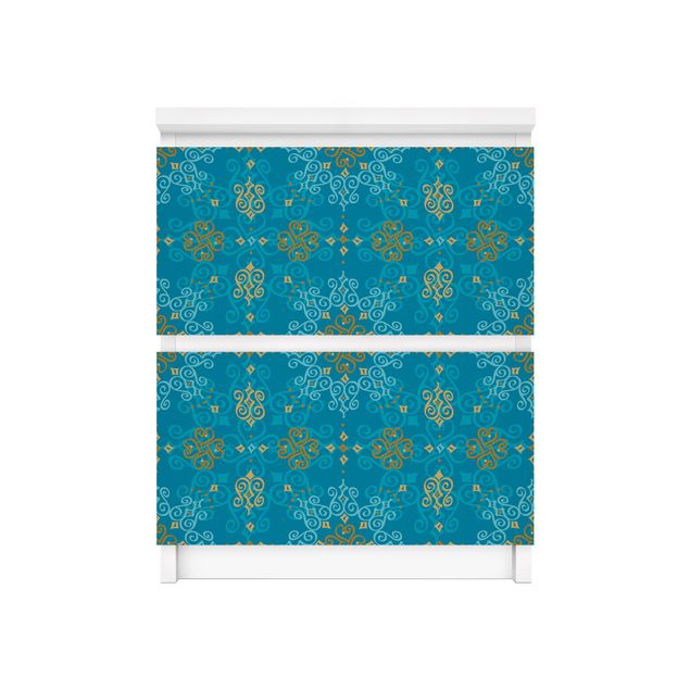 Wanddeko Esszimmer Orientalisches Ornament Türkis