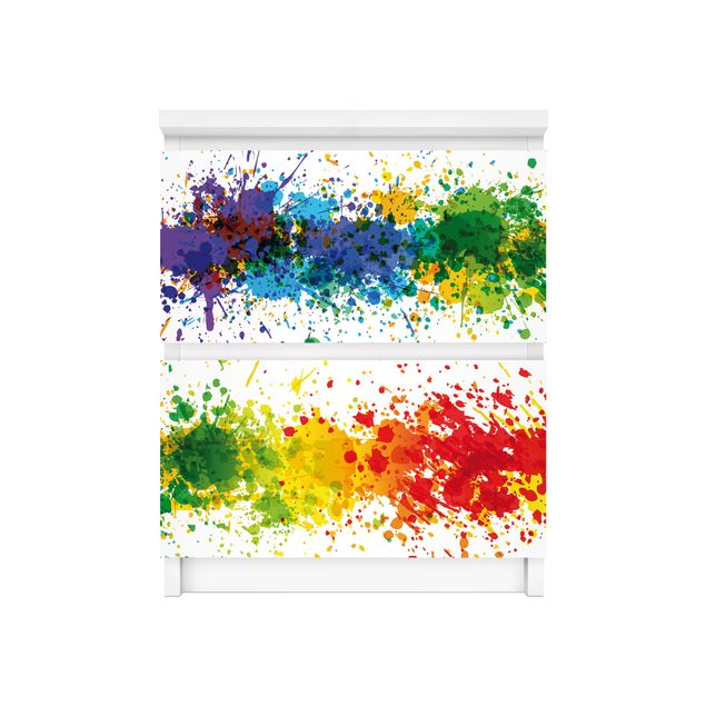 Wanddeko Flur Rainbow Splatter