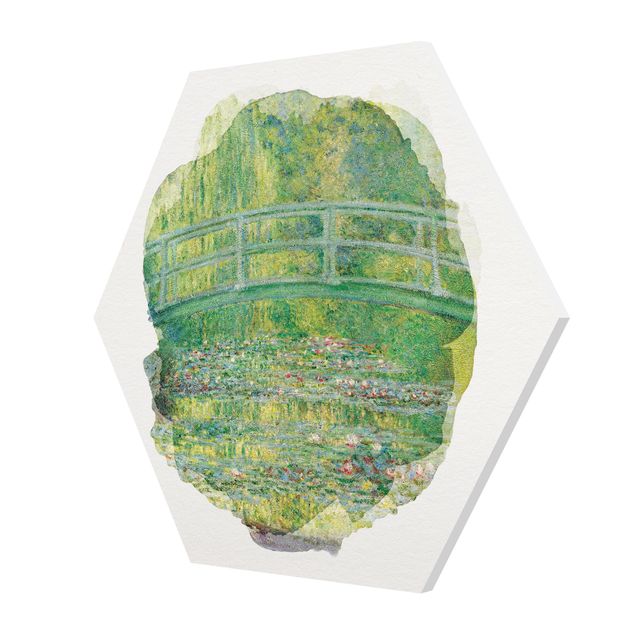 Wanddeko Büro Wasserfarben - Claude Monet - Japanische Brücke