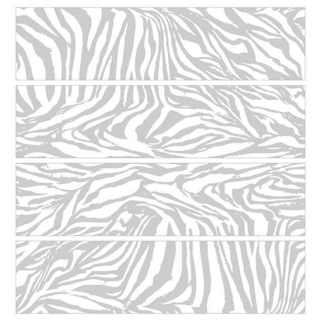 Wohndeko Zebra Zebra Design hellgrau Streifenmuster