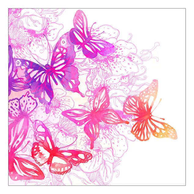 Wanddeko weiß Schmetterlingstraum