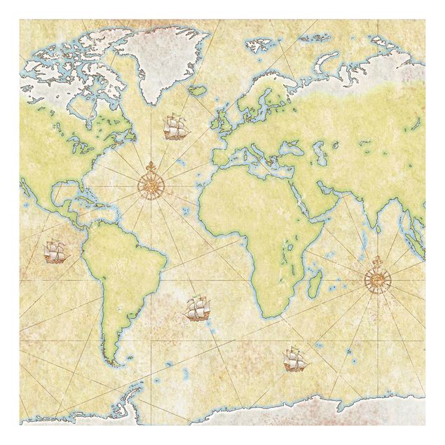 Wanddeko Jugendzimmer World Map