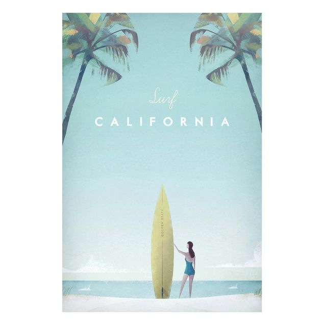 Wanddeko Esszimmer Reiseposter - California