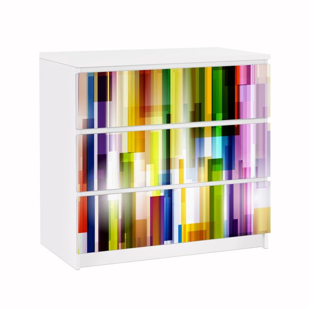 Wanddeko Flur Rainbow Cubes