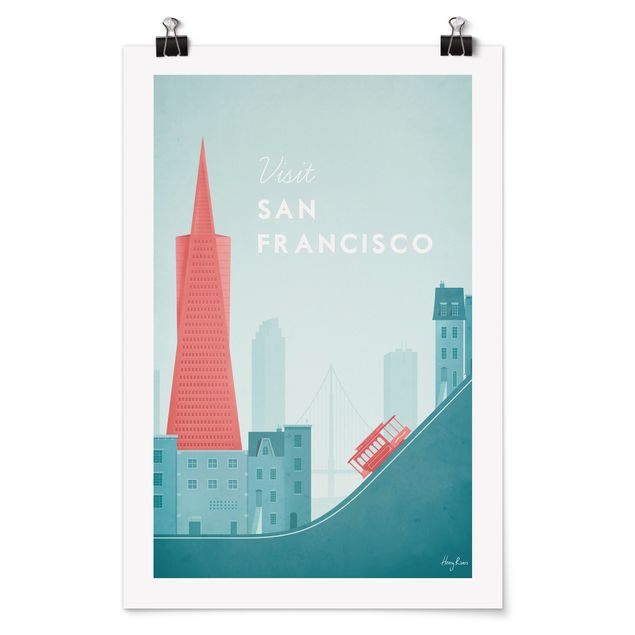 Wanddeko Esszimmer Reiseposter - San Francisco
