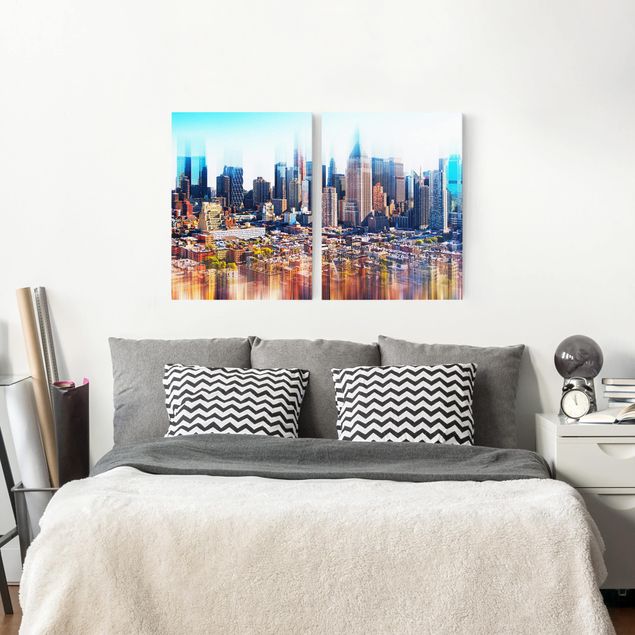 Wandbilder New York Manhattan Skyline Urban Stretch