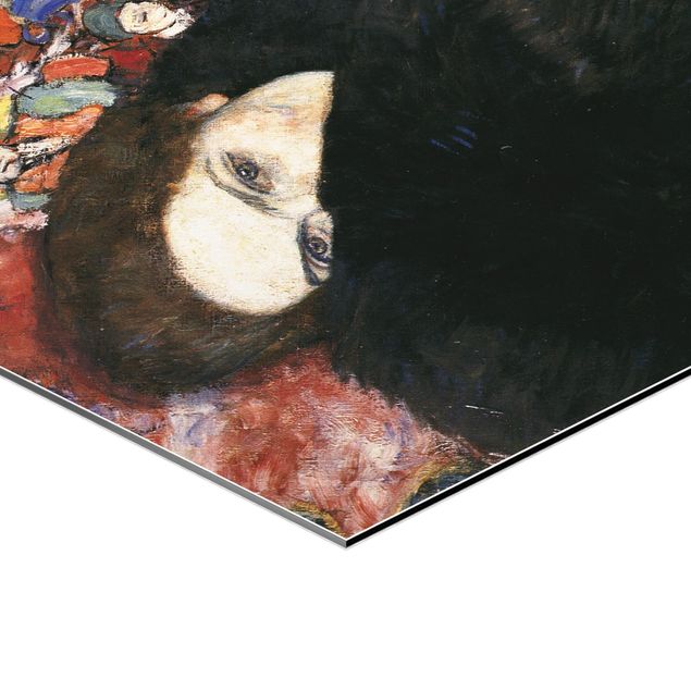 Wanddeko über Sofa Gustav Klimt - Dame mit Muff
