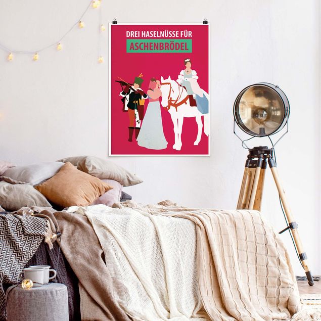 Wanddeko Schlafzimmer Filmposter Drei Haselnüsse für Aschebrödel