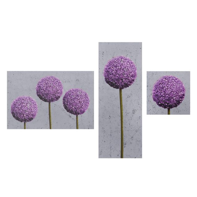 Wanddeko Flur Allium Blüten Kugeln