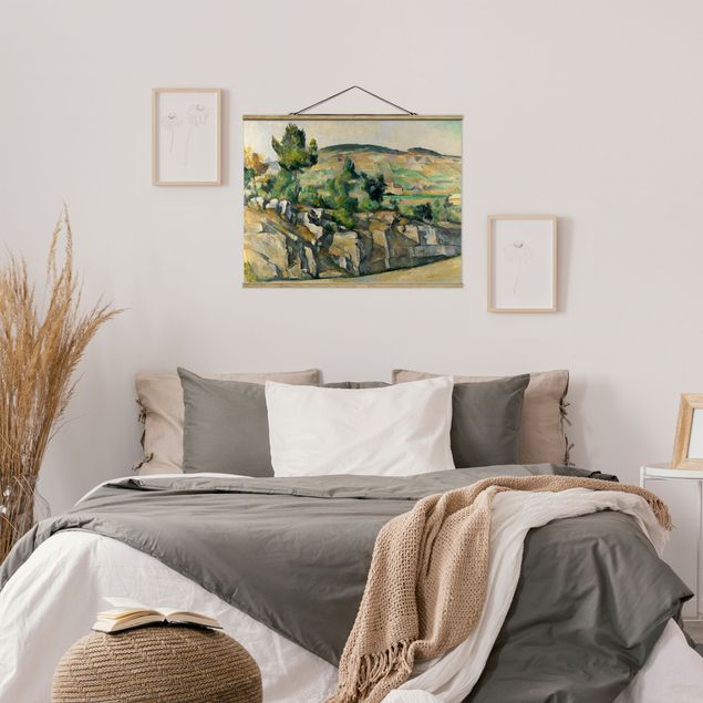 Wanddeko Wohnzimmer Paul Cézanne - Hügelige Landschaft