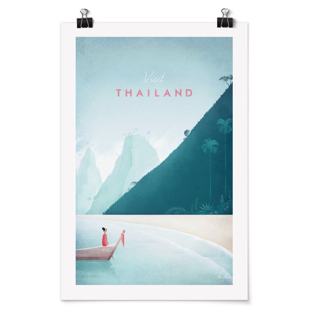 Wanddeko Esszimmer Reiseposter - Thailand