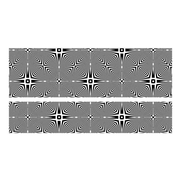 Klebefolie schwarz weiß Abstraktes Ornament Schwarzweiß