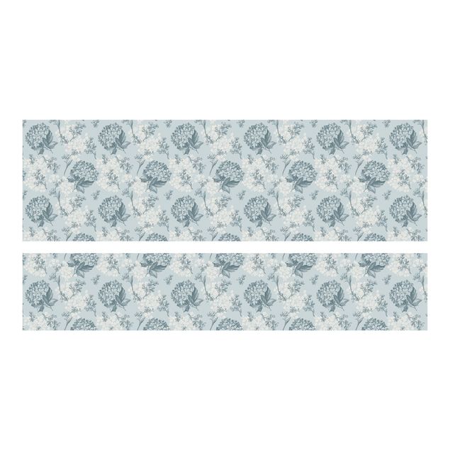 Klebefolie Retro Hortensia pattern in blue
