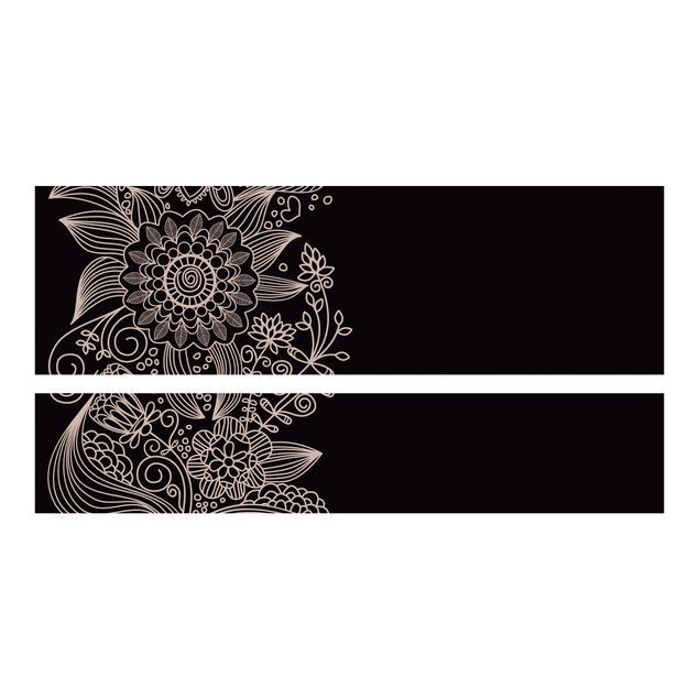 Klebefolie schwarz weiß Lovely Floral Background