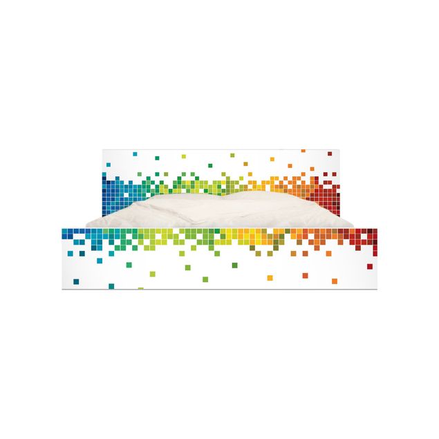 Deko Geometrisch Pixel-Regenbogen