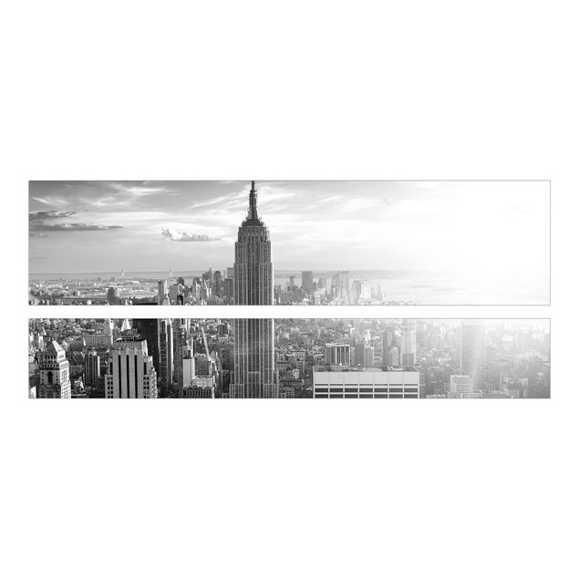 schwarze Klebefolie No.34 Manhattan Skyline Panorama