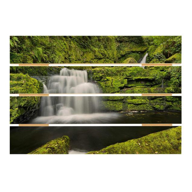 Wanddeko grün Lower McLean Falls in Neuseeland