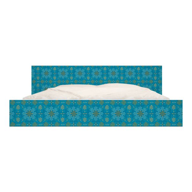 Wanddeko über Bett Orientalisches Ornament Türkis