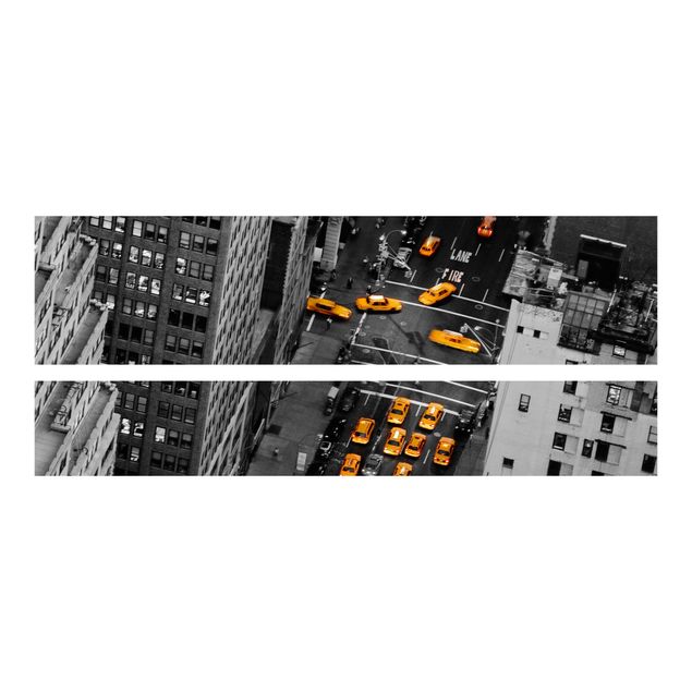 Wanddeko Schwarz & Weiß Taxilichter Manhattan