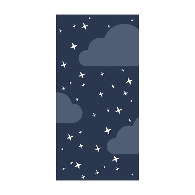 Wanddeko Jungenzimmer Stilisierte Sterne im Nachthimmel