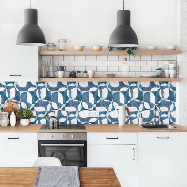Küche Dekoration Lebende Steine Muster in Blau II