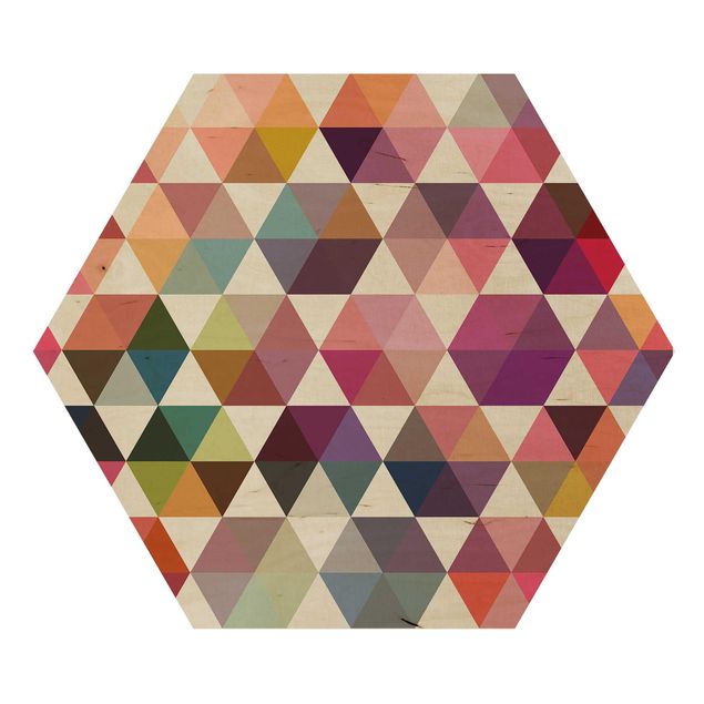 Wanddeko Praxis Hexagon Facetten