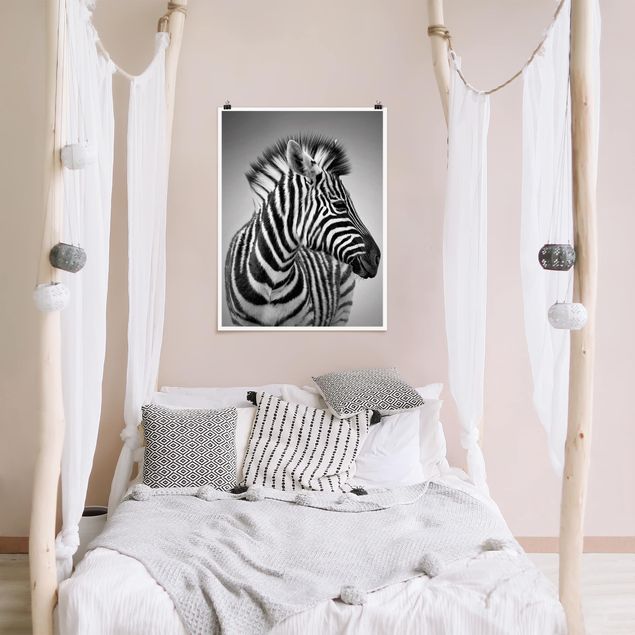 Wanddeko Esszimmer Zebra Baby Portrait II