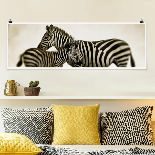Wanddeko Schlafzimmer Zebrapaar