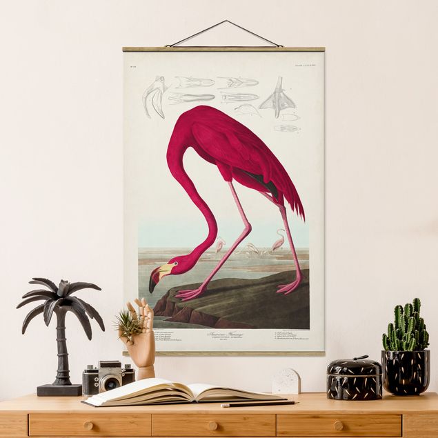 Wanddeko Wohnzimmer Vintage Lehrtafel Amerikanischer Flamingo