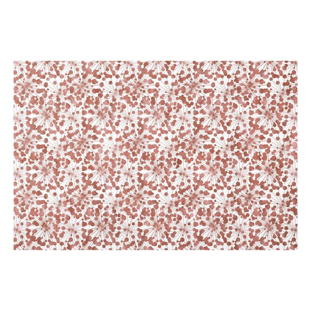 Wanddeko Abstrakt Natürliches Muster Pusteblume mit Punkten Kupfer