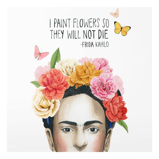 Wohndeko Zitate Fridas Gedanken - Blumen