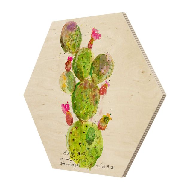 Wanddeko Pflanzen Kaktus mit Bibelvers III
