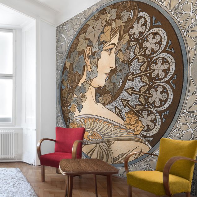 Wanddeko Wohnzimmer Alfons Mucha - Synthia