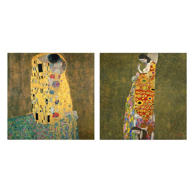 Wanddeko Flur Gustav Klimt - Kuss und Hoffnung