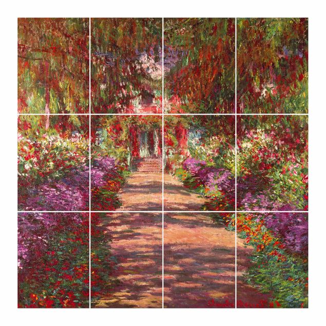 Wanddeko Kunst Claude Monet - Weg in Monets Garten in Giverny