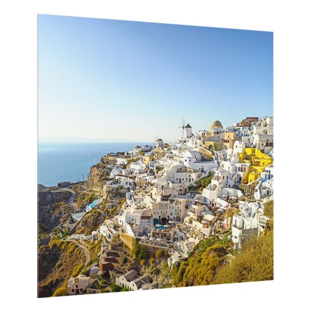Wohndeko Landschaftspanorama Oia auf Santorini