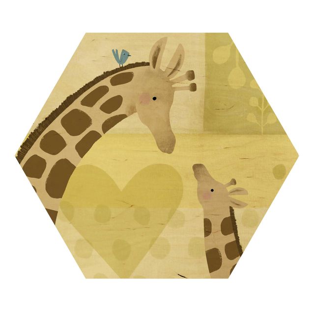Wanddeko Mädchenzimmer Mama und ich - Giraffen