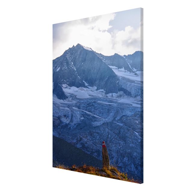 Wanddeko Esszimmer Wegmarkierung in den Alpen