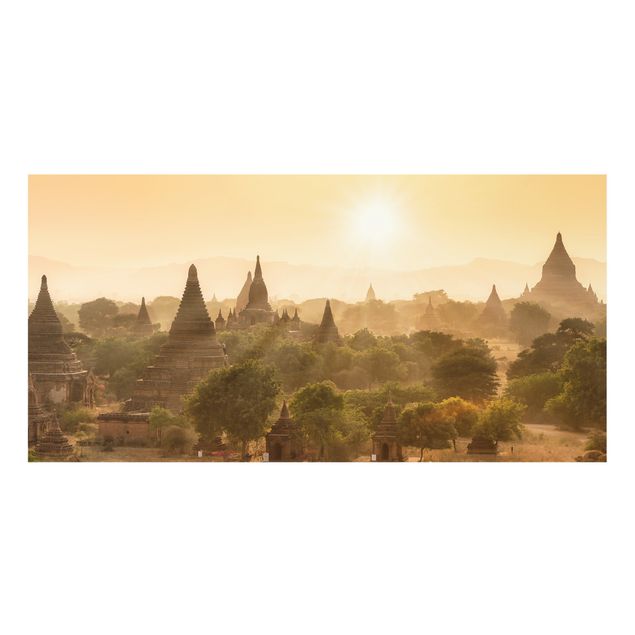 Deko Landschaft Sonnenuntergang über Bagan