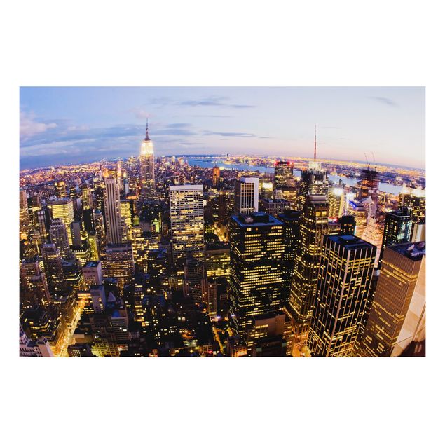 Wandbilder New York New York Skyline bei Nacht
