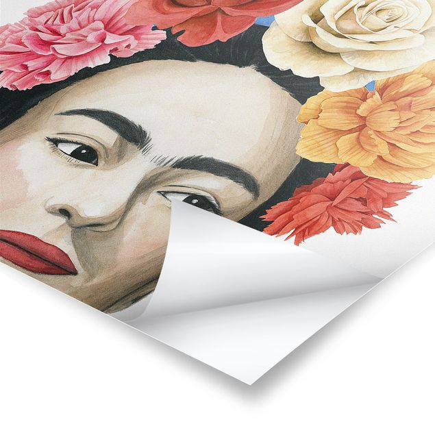 Wanddeko über Sofa Fridas Gedanken - Muse